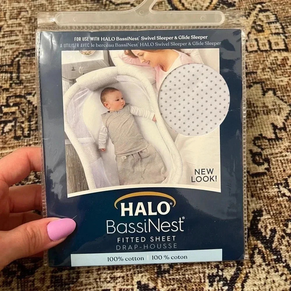 Halo Bassinest Fitted Sheet 100% Cotton Soft Bassinet Sheet Baby newborn unisex - Picture 1 of 2